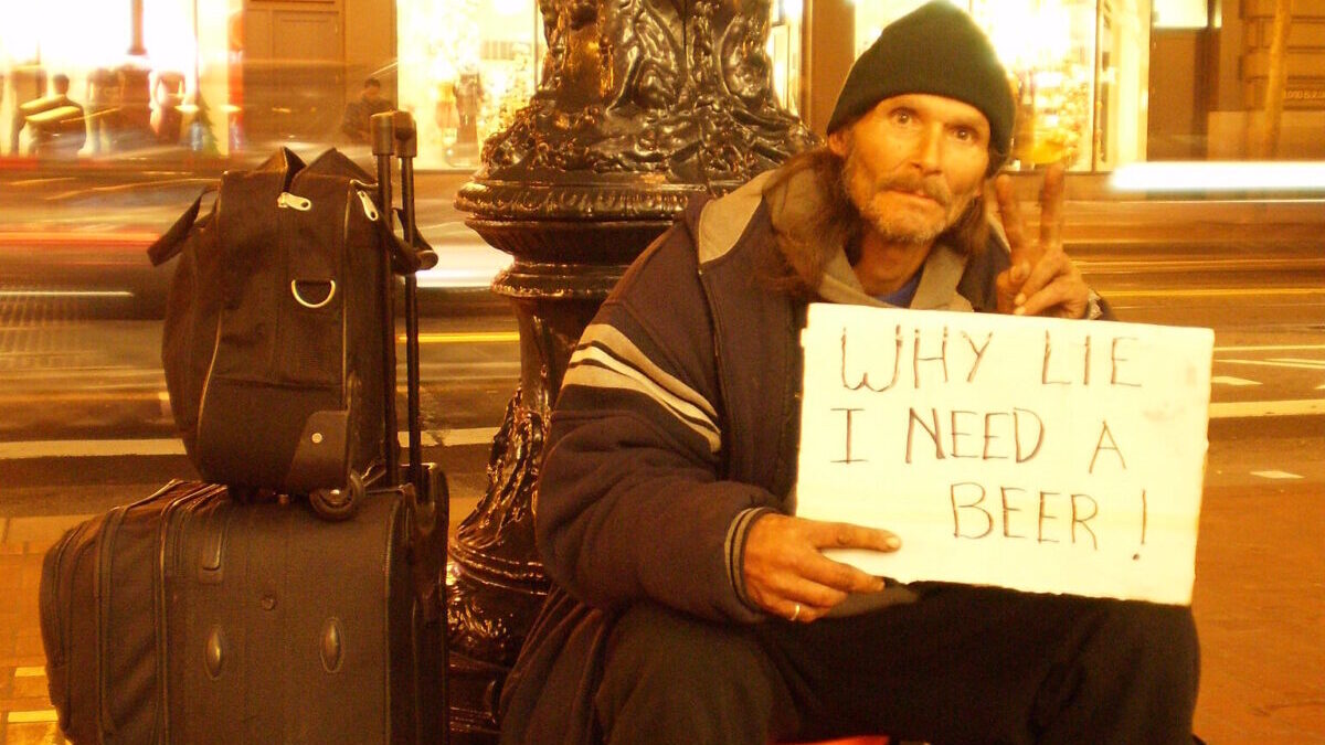 homeless man in San Francisco